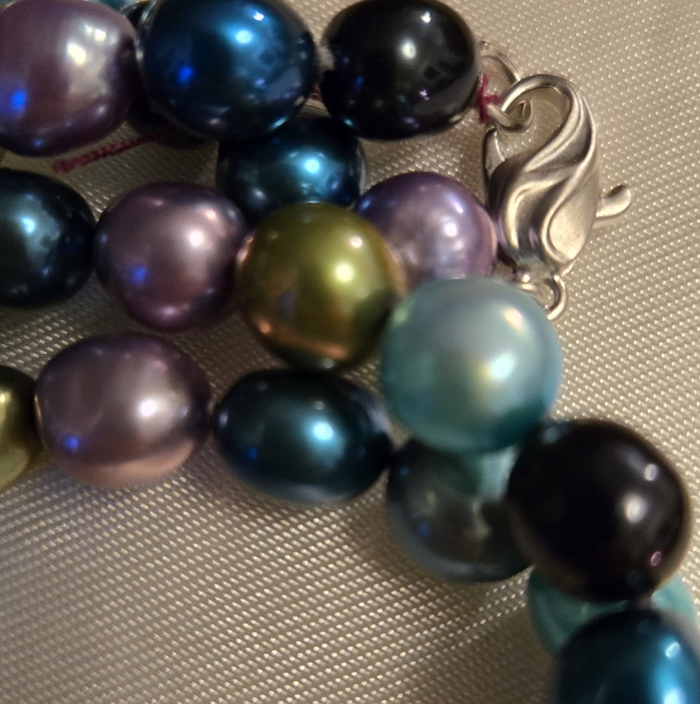 Honora 36" freshwater pearl necklace sterling silver clasp - Picture 4 of 6